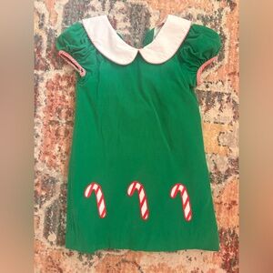 Candy Cane Applique Corduroy Dress